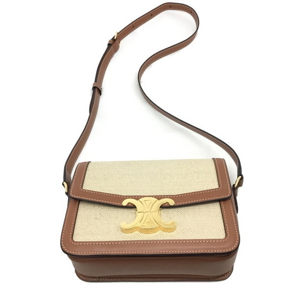 Celine Triomphe Shoulder Bag Brown - Picture 13 of 16